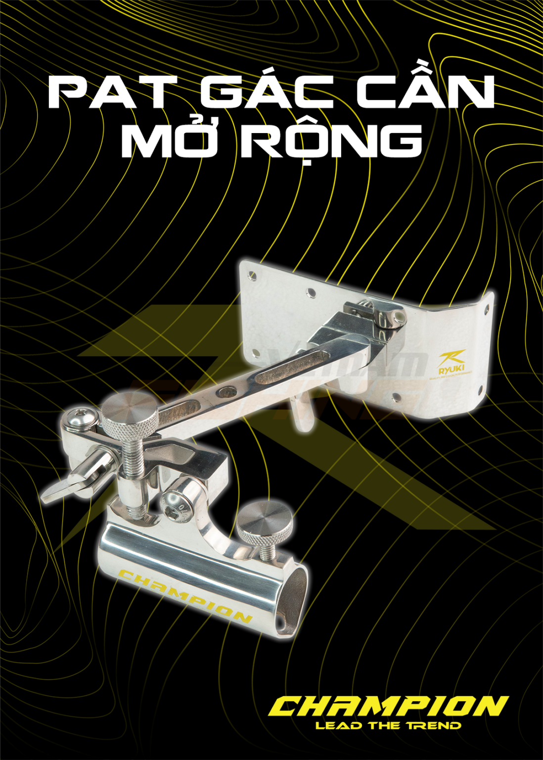 Pat Gác Cần Mở Rộng Thùng Câu RYUKI - Vietnam Fishing