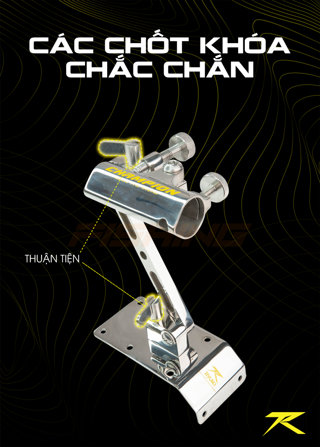 Pat Gác Cần Mở Rộng Thùng Câu RYUKI - Vietnam Fishing