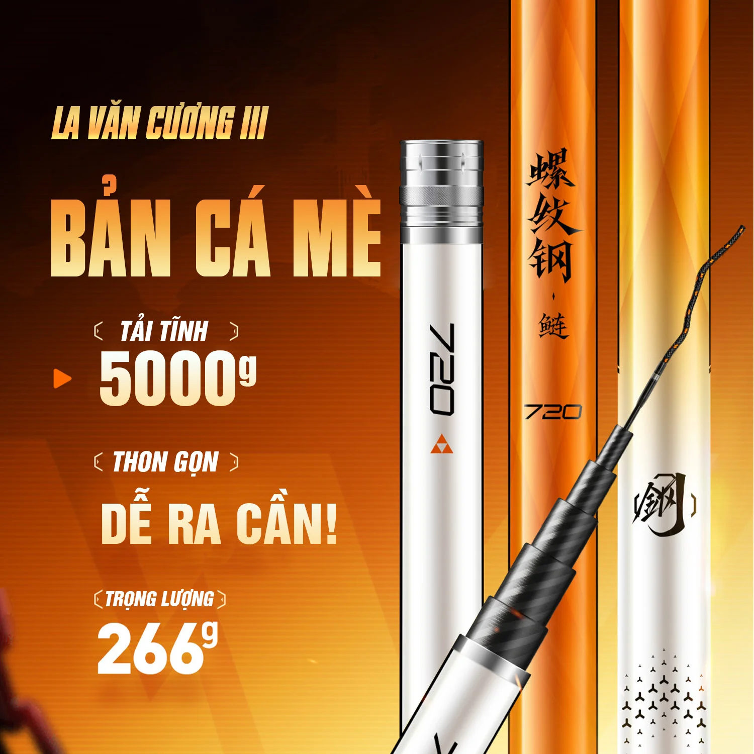 Cần Câu HANDING La Văn Cương TH3 – Bản Cá Mè